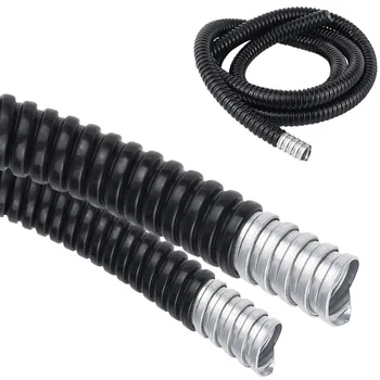 1 m wasserdichter, kunststoffbeschichteter Metallschlauch, Durchmesser 6–50 mm, gewelltes Rohr mit Kabelbaumgehäuse für Kabelleitungsschutz