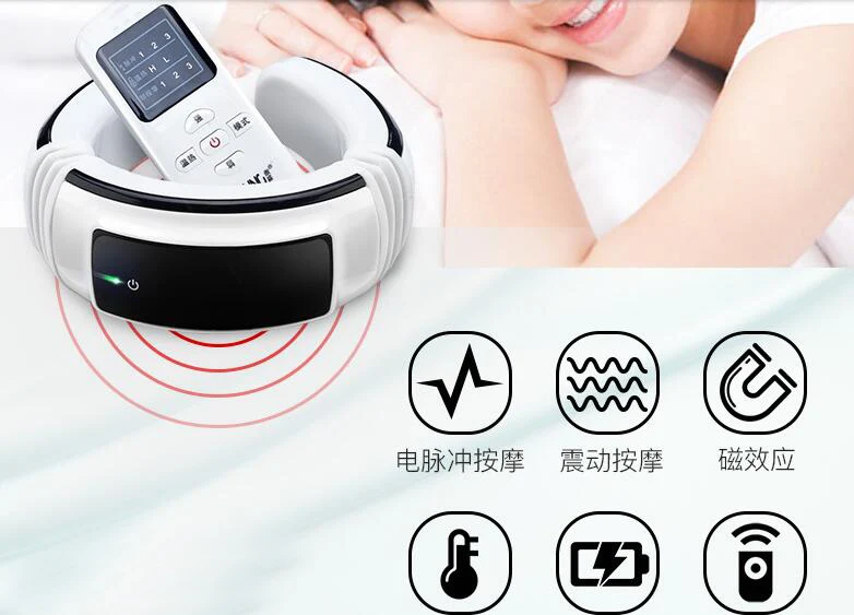 neck Medical 3d Smart Cervical Massager Heating Kneading Neck Electric Magnet Therapy Meridian Health Care Rechargeable