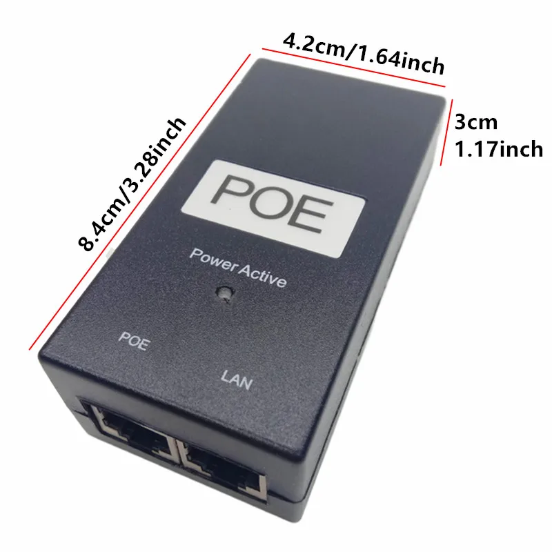 AC DC PoE Injector Power Adapter Supply 24V 48V 0.5A 1A CCTV Active Ethernet 12 24 48 Volt 1000mA 500mA for IP Camera