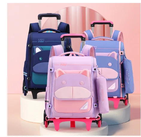 

School Rolling backpack for girls School trolley Bags for boys school wheeled bags on wheels kids Wheeled Backpack for school