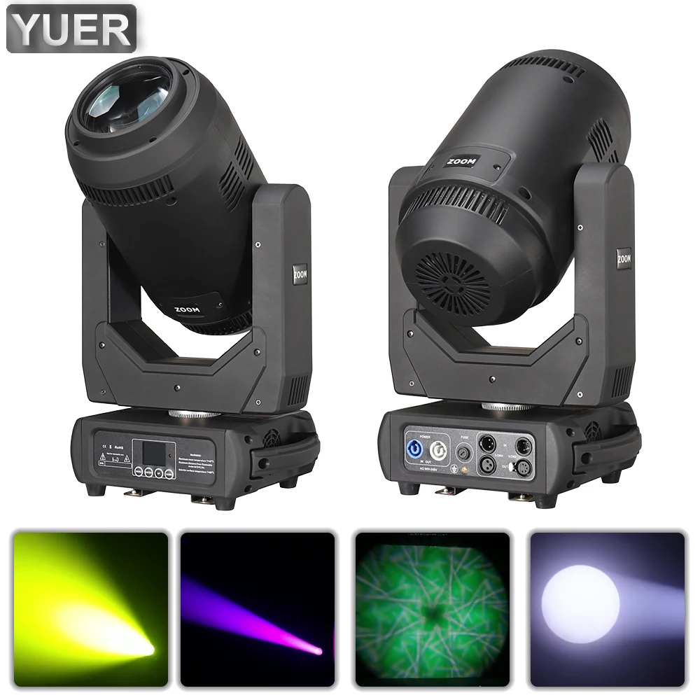 

YUER 350W LED Zoom Spot Strobe 3IN1 Effect Moving Head Light DMX512 Voice Control For DJ Disco Stage Wedding Dance Floor Bar