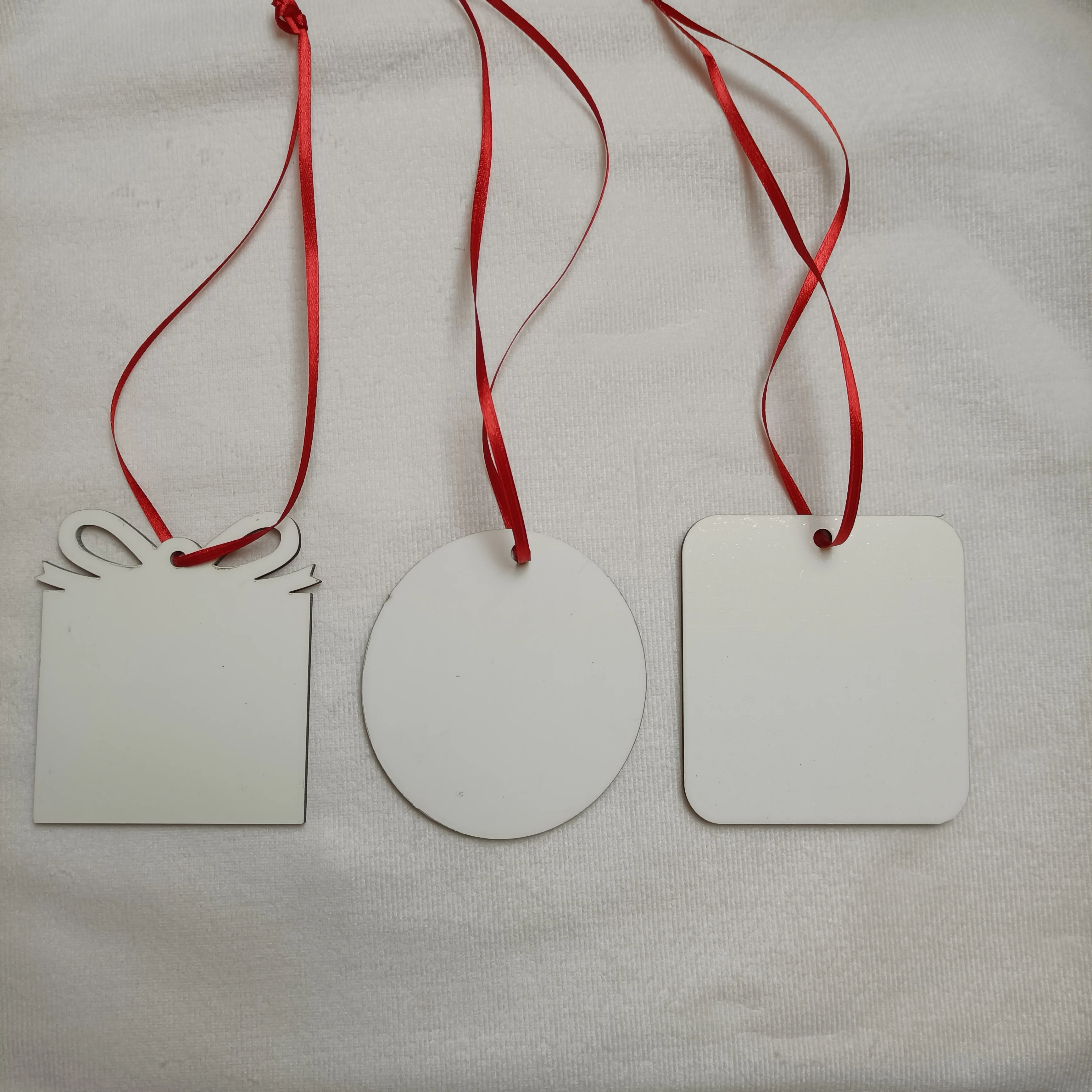 

50pcs/lots Blank Sublimation MDF Wooden Gift Box Christmas Festival Decoration Pendant for Sublimation INk Transfer Printing