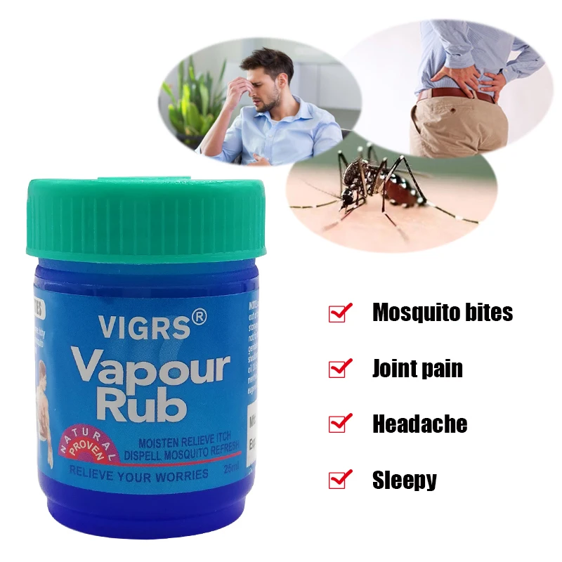 

Vapour Rub White Cooling Balm Ointment For Anti Mosquito Headache Toothache Stomachache Dizziness Essential Balm Oil Tiger Balm