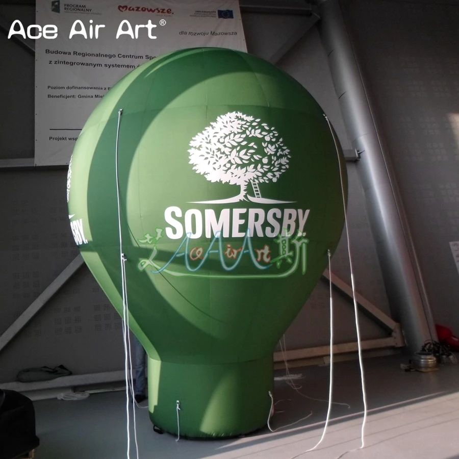 Popular Green Inflatable Hot Air Balloon Model Fire Balloon For Exhibition/Trade Show/Advertising Made By Ace Air Art