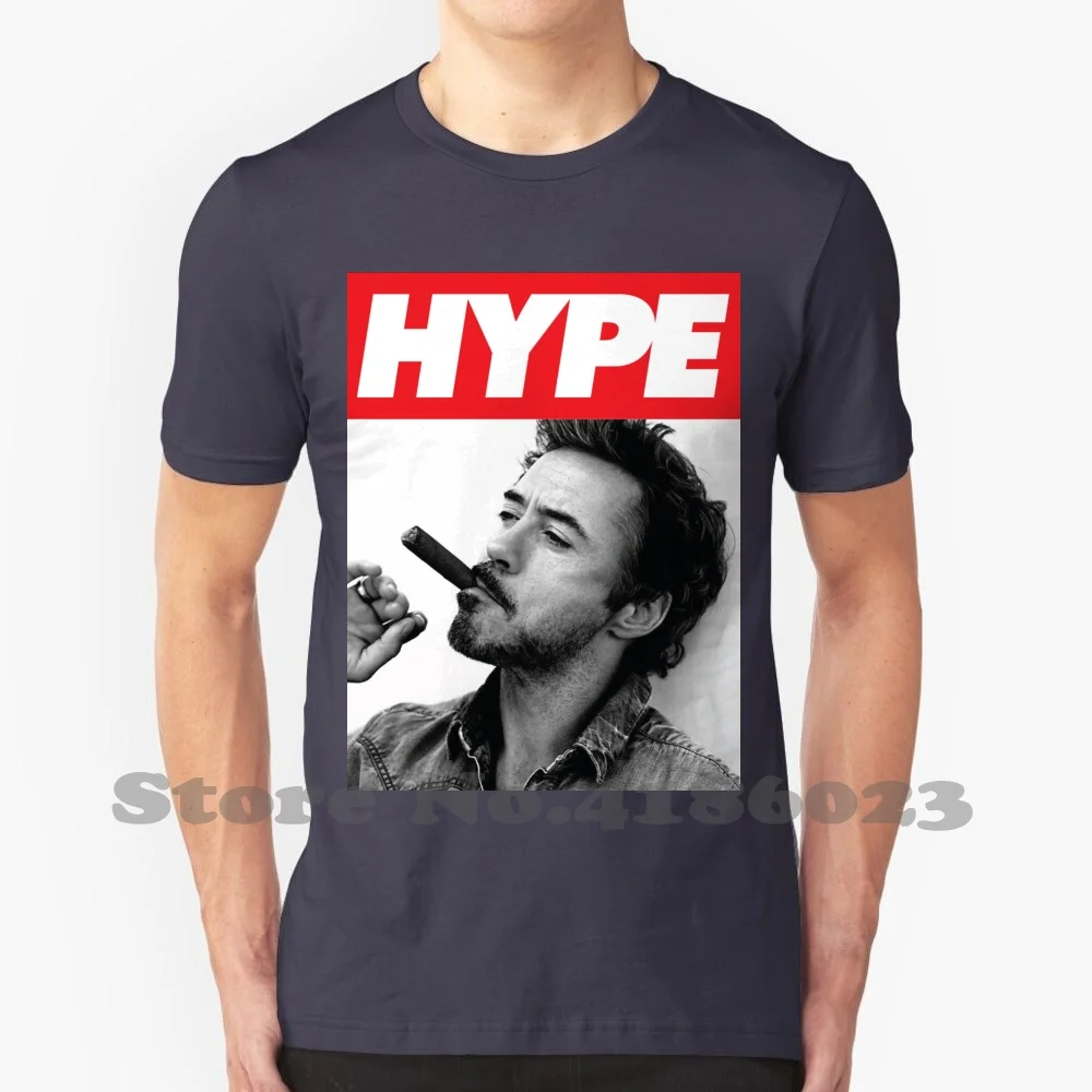 Hype Red | Robert Downey Jr 100% Cotton T-Shirt Robert Downey Jr Sigar Men Style Fashion