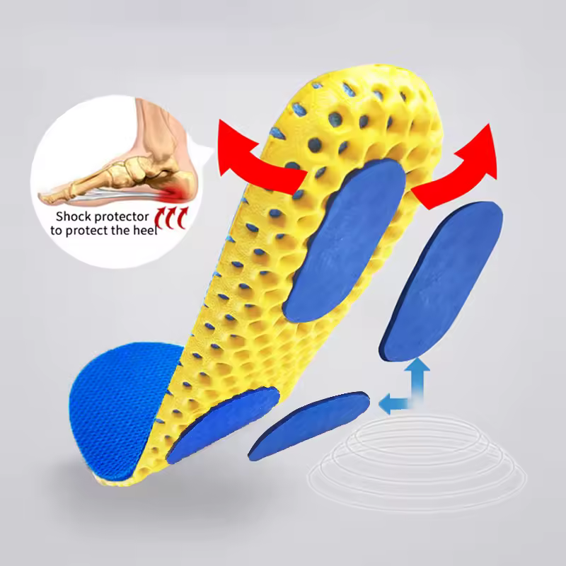 Memory Foam Insoles For Shoes Sole Mesh Deodorant Breathable Cushion Running Insoles For Feet Man Women Orthopedic Insoles - Image 2