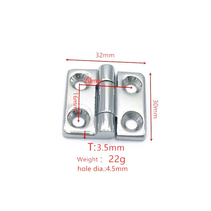 32*30mm Boat Door Hinge Marine Window Deck Cabinet Hinge Stainless Steel Ball Bearing For Yacht Boat Accessories Marine