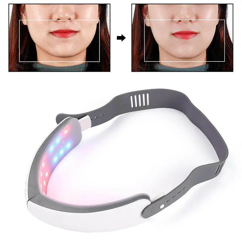 Face Lifting Electric V-Shape Slimming Facial Massager LED Photon Therapy Vibration Muscle Stimulation Beauty Machine