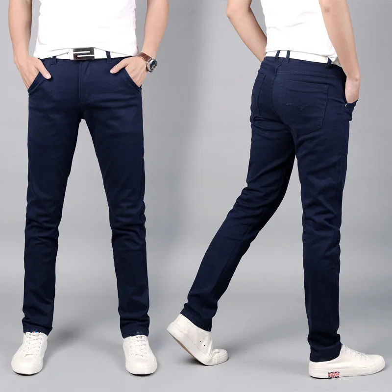 

new mens pants fashions men 2019 summer casual pants male Slim breathable pants Straight Loose Casual Trousers Cotton Suit