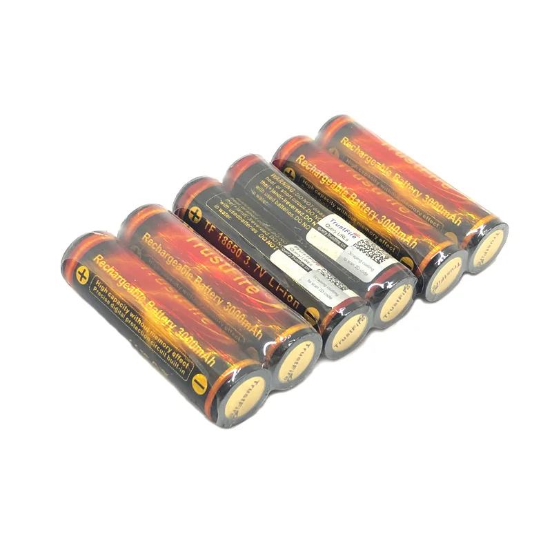 TrustFire 18650 Battery 3.7V 3000mAh By Camera Torch Flashlight 18650 Rechargeable Lithium Batteries with Protected PCB