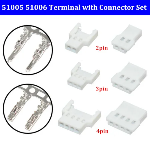 

High Quality 51005 51006 terminal pin with plastic case 2P 3p 4p 5p male and female terminal with connector combination set