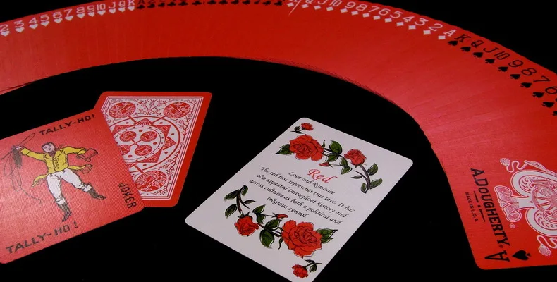 Tally-Ho Reverse Rose Playing Cards Fan Back Deck Card Games Magic Tricks