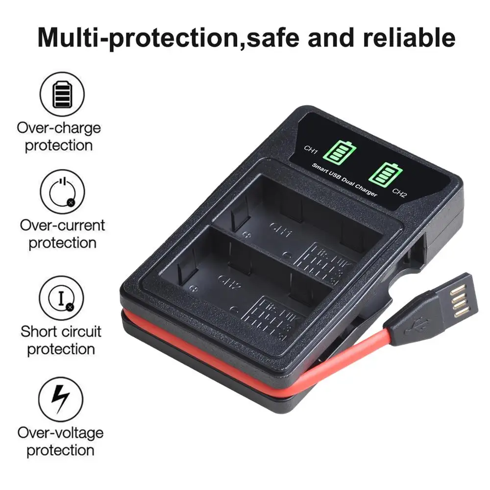 Аккумулятор 2000 мА · ч EN-EL3e EN EL3e ENEL3e + зарядное устройство EN EL3 с портом Type-c для Nikon D30, D50, D70, D70S, D90, D80, D100, D200, D300, D700