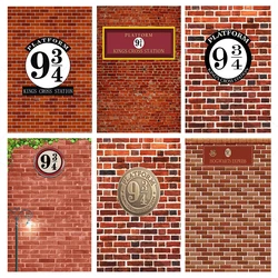 Vintage Red Brick Wall 9 3/4 Kings Photography Backgrounds Cross Station Magic Photo Backdrops for Photo Studio Props Photocall