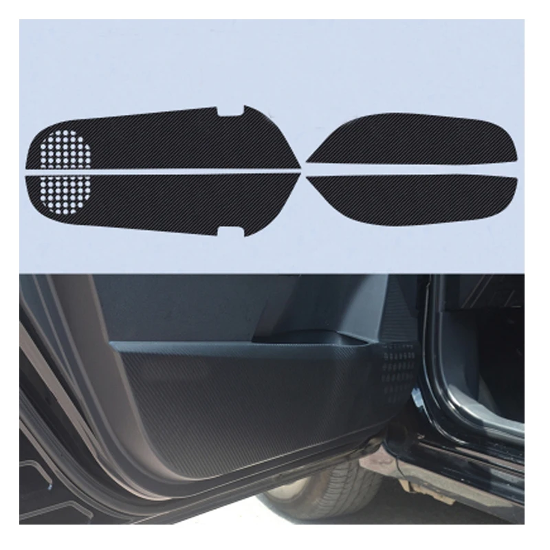 TOMMIA For Toyota New Corolla Car Inside Door Cover Scratch Protection Anti Kick Pads Carbon Fiber Stickers 4pcs