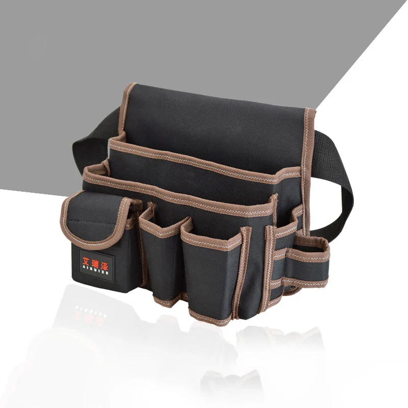 AIRAJ Portable Belt Bag Double Oxford Cloth Waterproof Electrician Tool Bag Multifunctional Tool Storage Toolkit with Belt