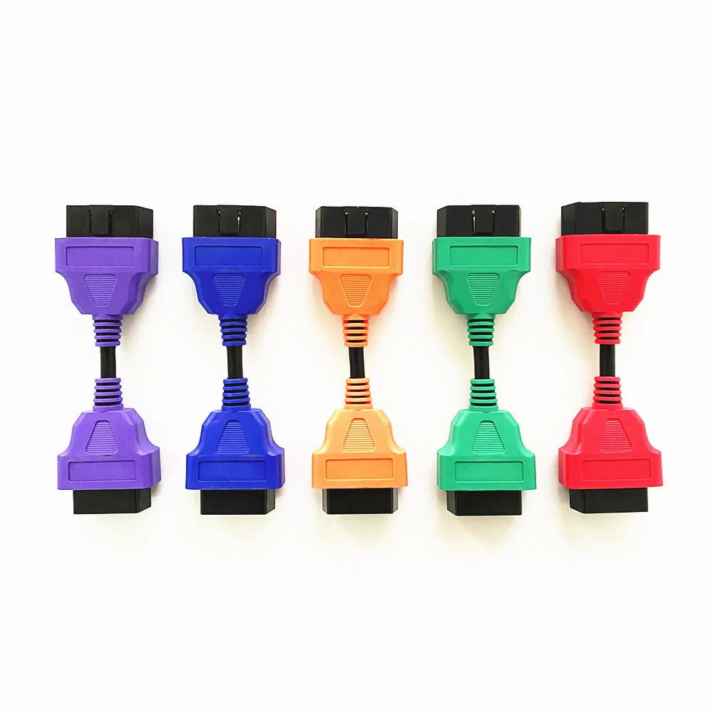 Latest 13CM Color OBD2  Extension Cable Car for Launch IDIAG/Easydiag/GOLO/Mdiag/ELM327 Extend Connector OBD Adapter