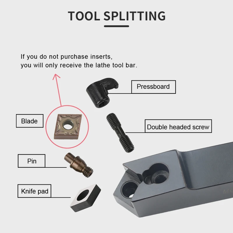 MCMNN2020K12-100 MCMNN2525M12-100 External Turning Tool Holder CNMG12 Carbide Inserts MCMNN Lathe Cutting Machine Tools Set