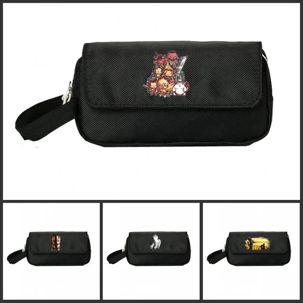 Final Fantasy Pencill Case Women Cosmetic Cases Makeup Bag Child Girls student Double Zipper pecill Bag Handbag hot