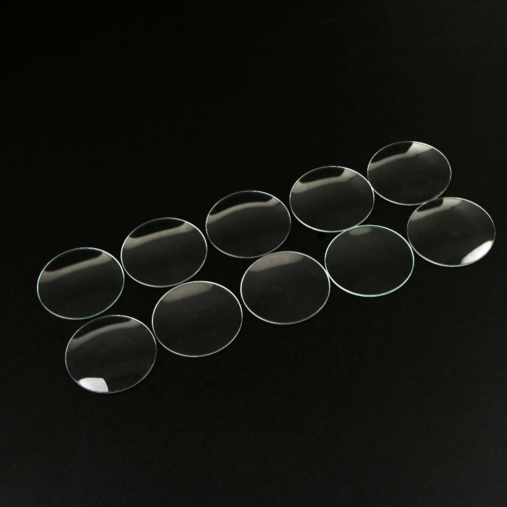 10Pcs Clear Domed Watch Crystal 20-23mm Diameter Mineral Wristwatch Glass