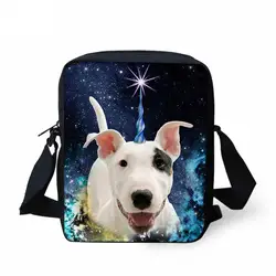 Fashion Messenger Bag for Women Men Cute Pet Cat Dog Pattern Children Kids Crossbody Bags Bull Terrier Shoulder Bag Bolsa