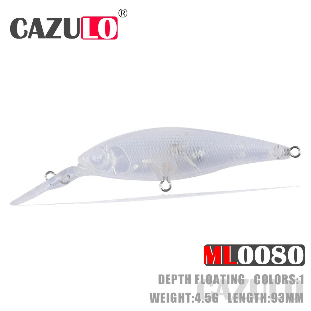 Sea Fishing Accessories Blank Unpainted Lure Floating Minnow Isca Artificial Diy ABS 4.5g/93mm Kit Pesca Trolling Seabass Leurre