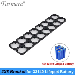 Turmera 33140 3.2V 15Ah Lifepo4 Battery Bracket Holder 2X8 Plastic Diameter 33.4mm for Battery Pack  Solar Energy Storage System