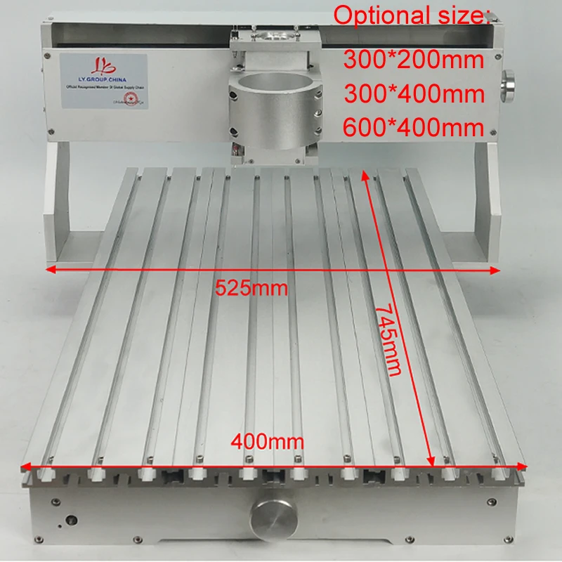 Imagem -03 - Diy Mini Cnc Metal Gravura Milling Machine Frame Kit Madeira Router Torno com Passo Motor Eixo Rotativo 3020 3040 6040