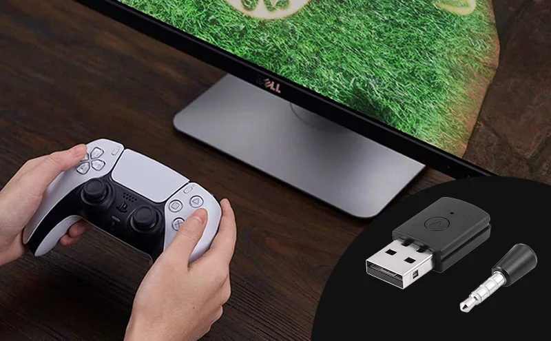 محول USB جهاز إرسال متوافق مع البلوتوث لجهاز PS5 Playstation 5 Bluetooth4.0 سماعات استقبال PS4 سماعة دونغل