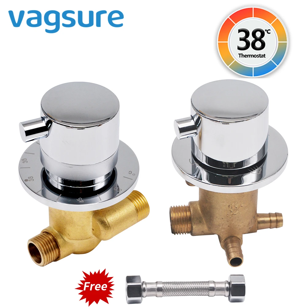 2/3/4/5 Output Diverter Brass Thermostatic Shower Faucet Split Type Thermostat Control Valve For Shower Bath Shower Colum Panel