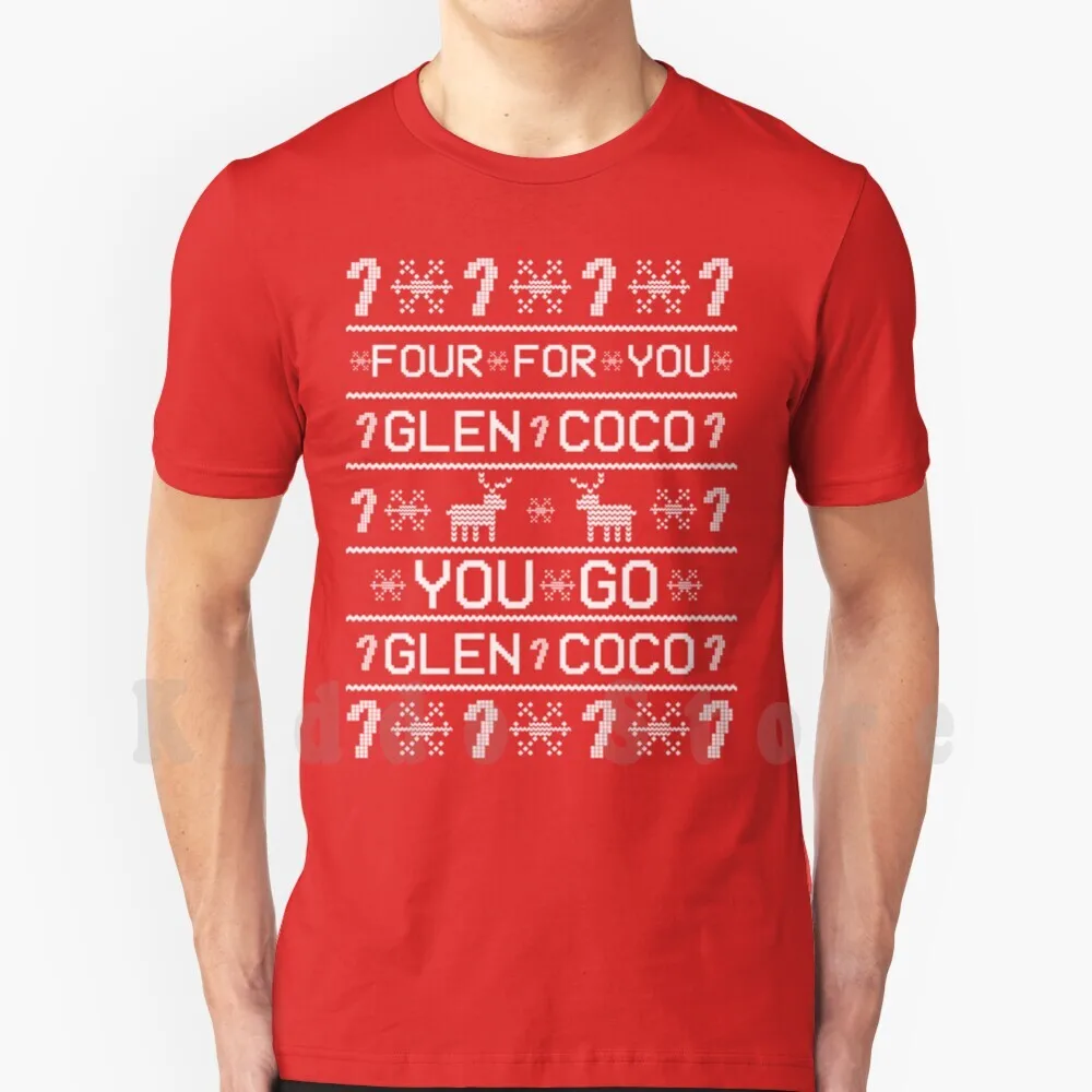 ¡Vamos, Glen Coco! Camiseta DIY de gran tamaño, 100% algodón, Glen Coco, Navidad, Mean Girls, Tina Fey, Candy Cane