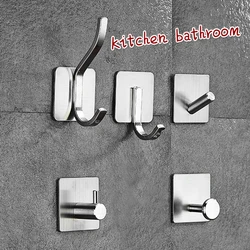 Stainless Steel Single Robe Hook Wall Mounted Towel Hook Clothes Hook Bathroom Kitchen Hardware