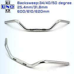 UNO Bike Handlebar Swallow Shaped Mountain Bicycle Handlebar 25.4/31.8mm MTB M Trekking Bar 600/610/620mm City Bike Handle Bar