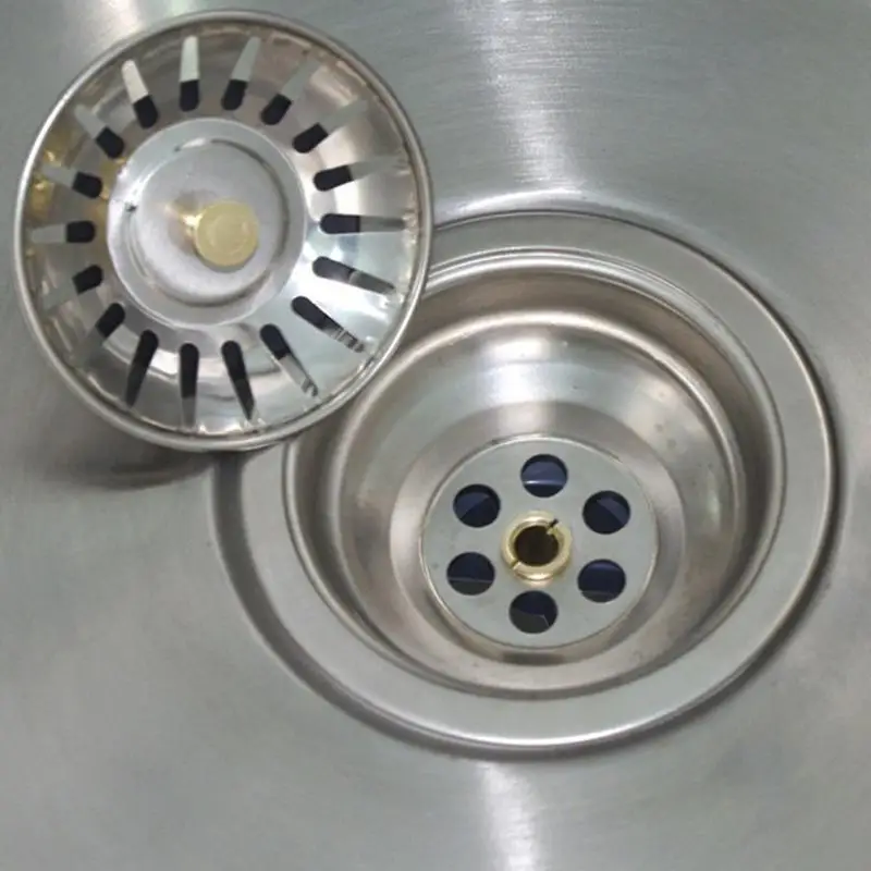 

Stainless Steel Kitchen Sink Strainer Stopper Waste Plug Sink Filter Bathroom Hair Catcher Drains Strainers Kitchen Accessories