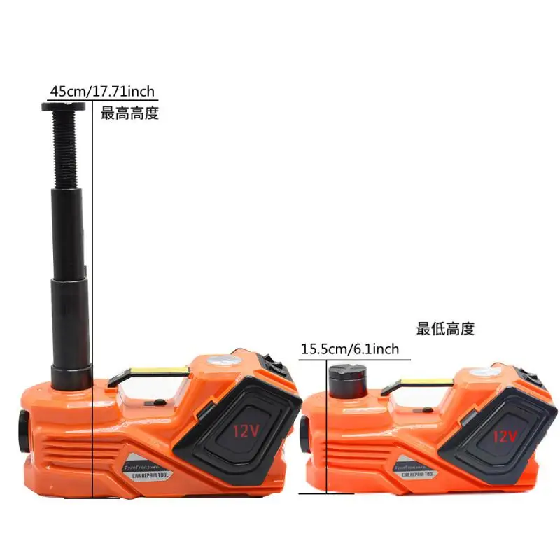 Gato hidráulico eléctrico multifunción 5T, 12V, Vertical, llave de torsión