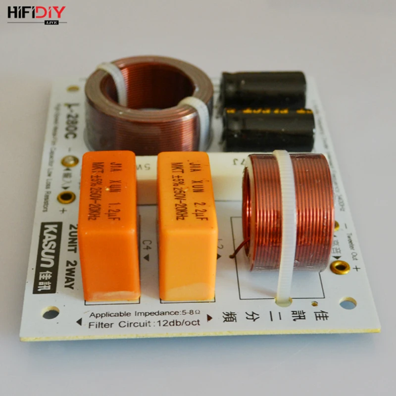 HIFIDIY  L-280C 2 Way 2 speaker Unit (tweeter + bass )HiFi Speakers audio  Frequency Divider Crossover Filters
