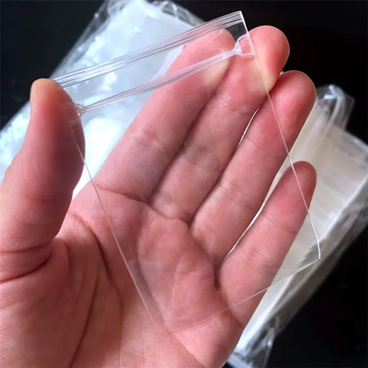 100pcs Resealable PP Super Clear Plastic Zip Lock Bags Antioxidant Jewelry Bracelet Headdress Fruits Eco-Friendly Gifts Pouches