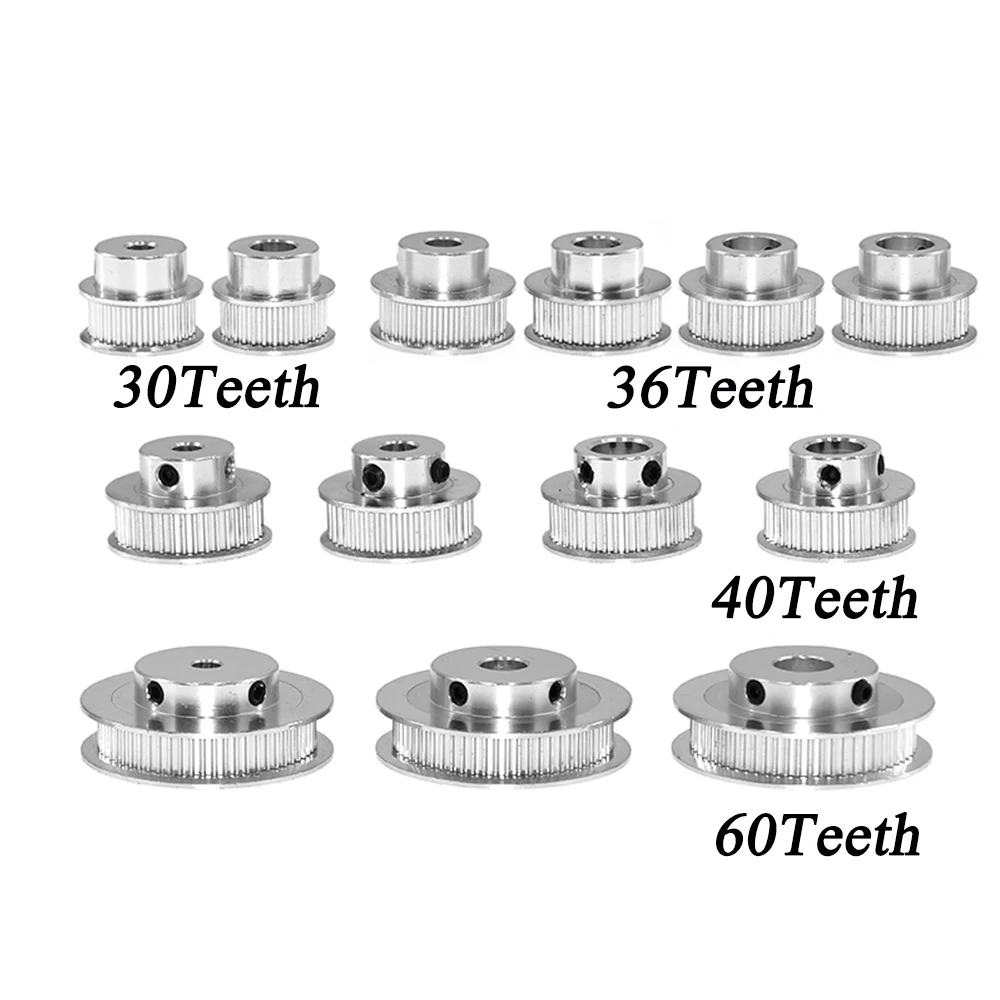 1szt Nowe koło rozrządu GT2 30 36 40 60 Otwór koła zębatego 5mm 8mm Aluminiowe zęby przekładni Szerokość 6mm Części do drukarek 3D Reprap Część