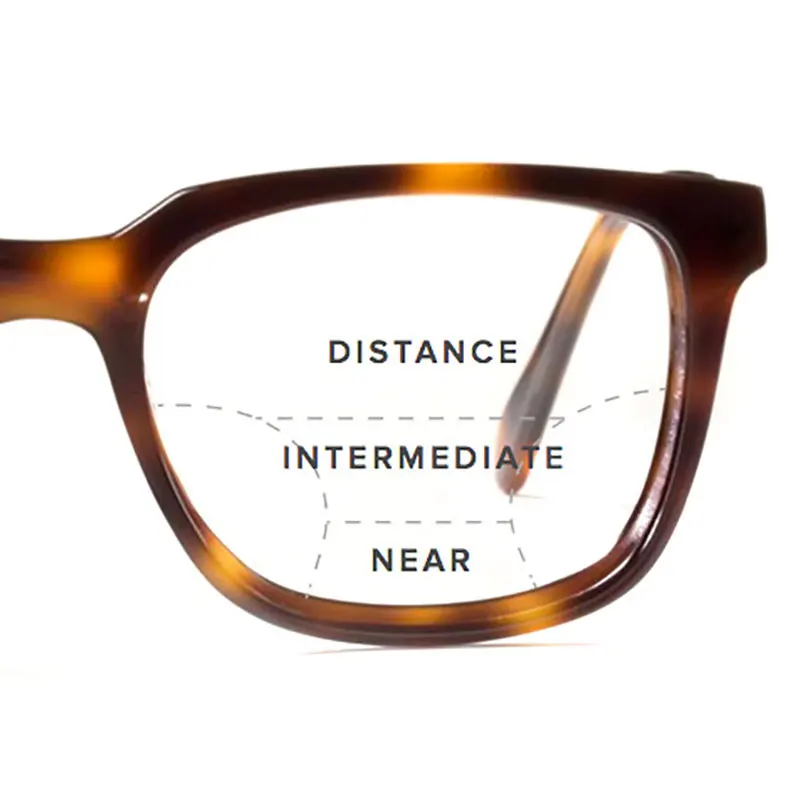 HOTONY 1.56/1.61 Progressive Anti-Blue Ray  Light Sensitive Fast Color Changing Photochromic Gray Lens Prescription Lenses