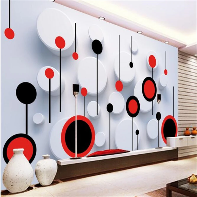 

wellyu 3d wallpaper custom mural non-woven wall sticker 3 d TV setting wall fashion circle photo 3d wall murals wallpaper