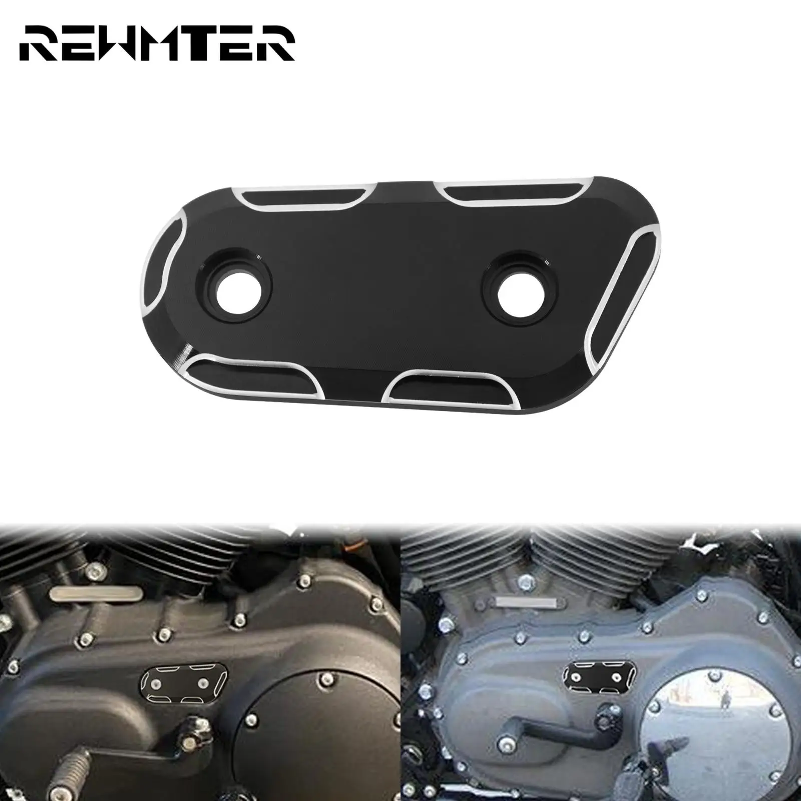 Motorcycle Black CNC Inspection Cover Aluminum For Harley Sportster XL 883 1200 2004-Later Iron Roadster Custom Nightster Low