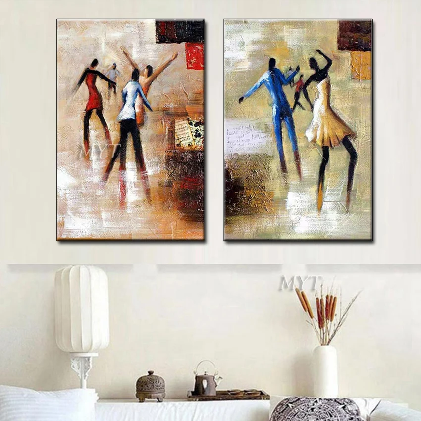 Crazy People In The Rain Oil Painting On Canvas For Living Room Home Decor Picture Wall Art Paintings 100% Handpainted Unframe