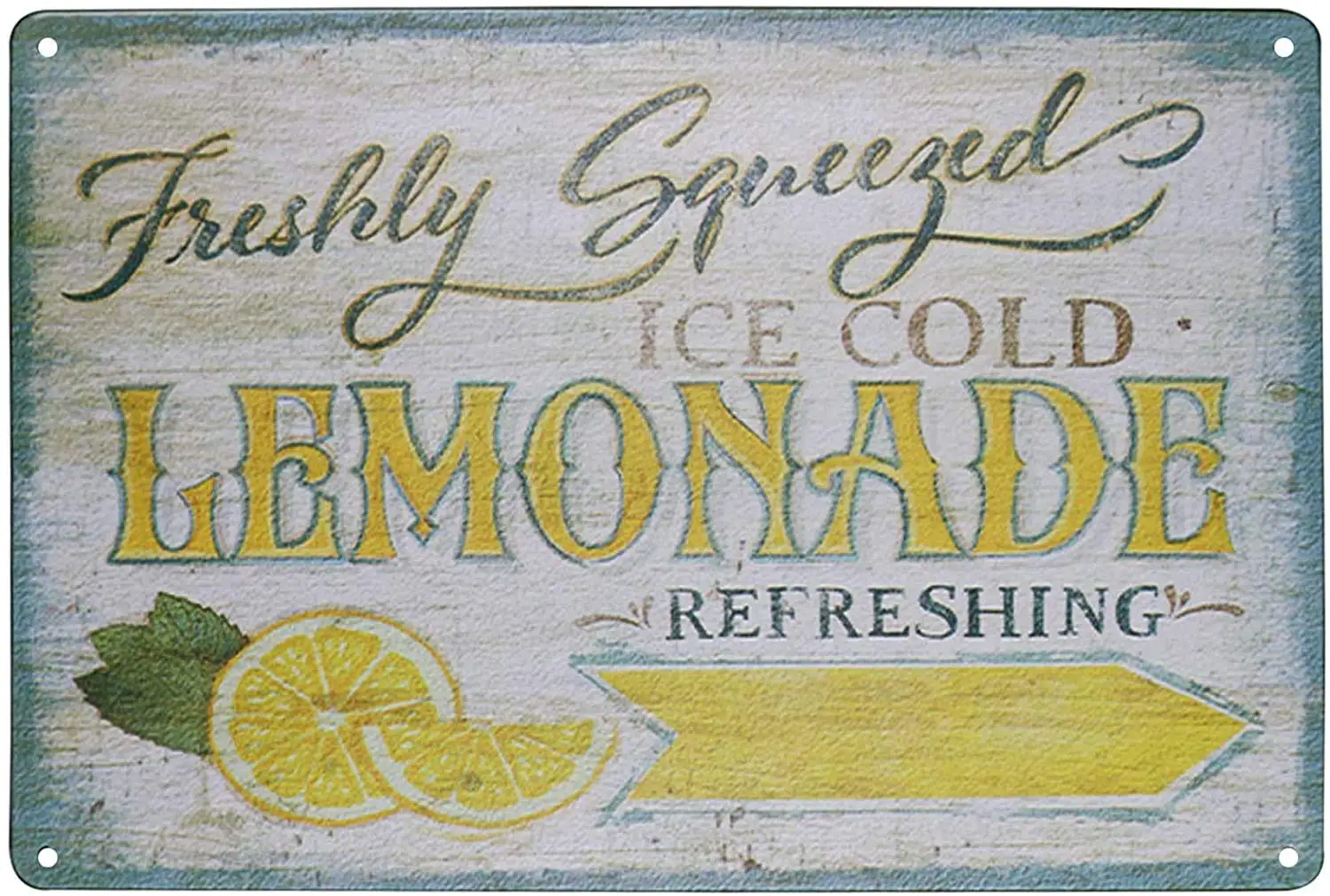 Freshly Squeezed Lemonade Vintage Kitchen Decor Country Home Wall Bar Sign Metal Coffee Art Poster 8X12Inch