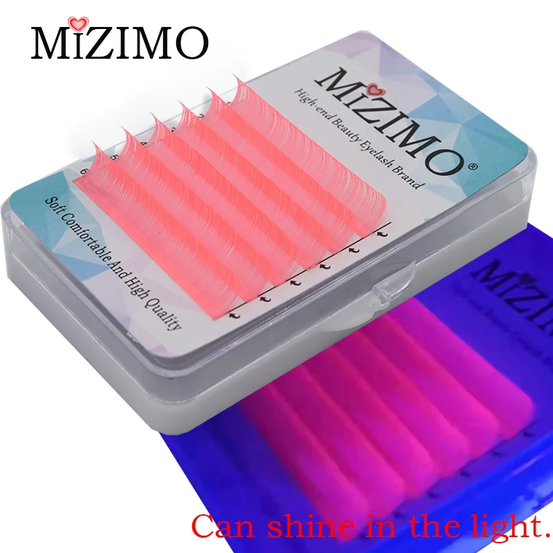 New 5-Color Single Grafted False Eyelashes, 0.07/0.1mm, Eyelashes That Can Shine Under Lights Or Neon Lights.C/D