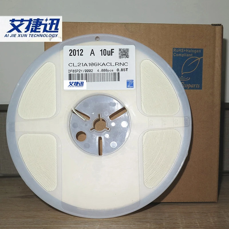 Reel Cl21a106kaclrnc 0805 uf 106k 25 10 v ± 10 X5r Chip de Capacitância 4000