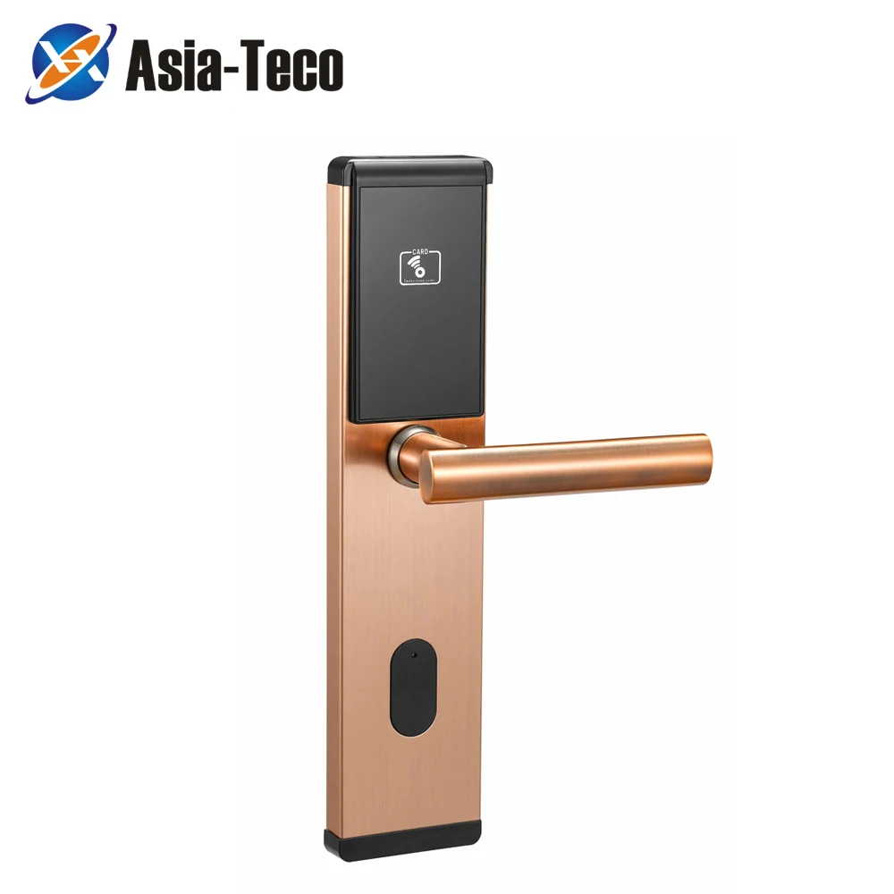 

New fashion smart RFID hotel lock system RFID card electronic door handle lock smart hotel door lock system