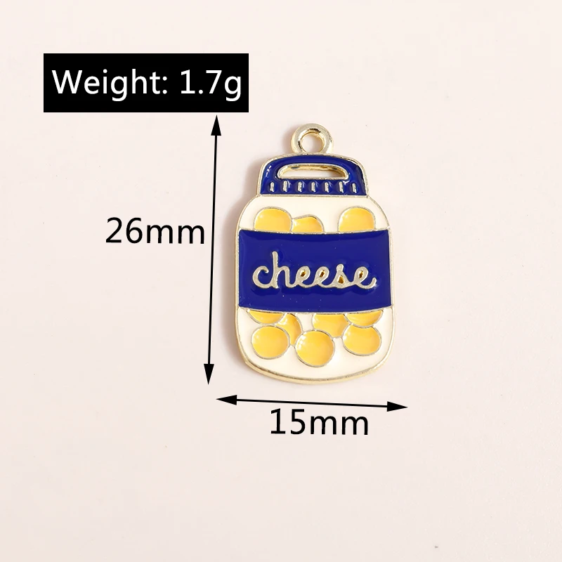 Leslie 10 Stück Emaille süße Essen Trinken Eis Kuchen Saft Cola Charms Anhänger für Halsketten DIY Schmuckherstellung Zubehör – Detail 16