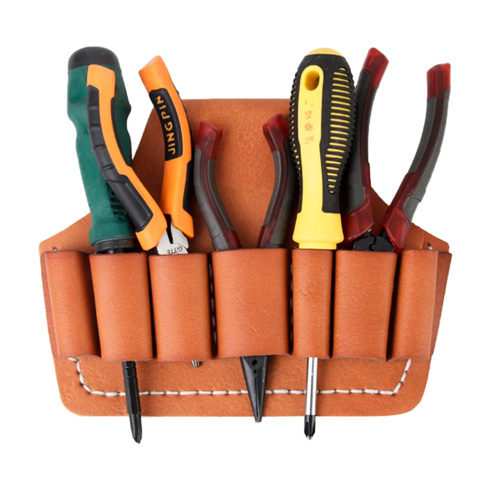 Tools Bag Leather Pocket Waist Pouch Small Tool Bag for Screwdriver Wrench Plier Holder