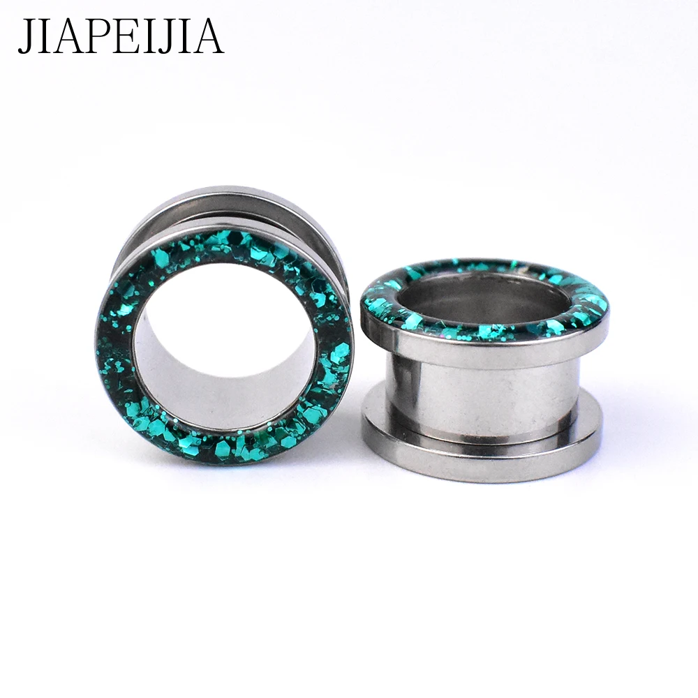 3-30mm Twinkle Hollow Ear Gauges Plugs and Tunnels Screw Fit Ear Stretcher Expander Body Piercing Jewelry