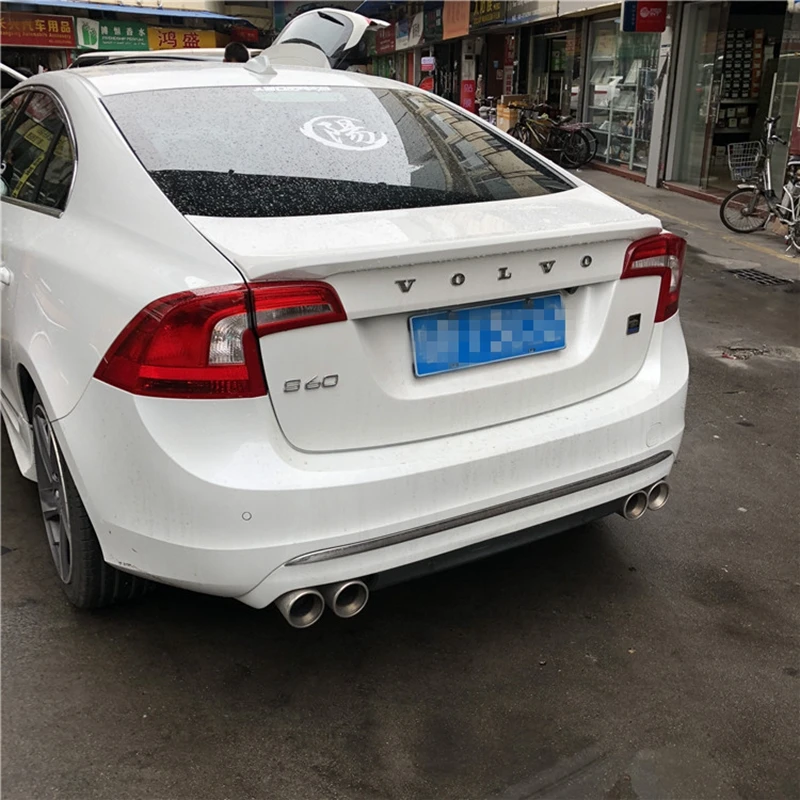 For Volvo S60 Spoiler ABS Material Car Rear Wing Primer Color Rear Spoiler For Volvo S60 s60l S60L Spoiler 2012-2017